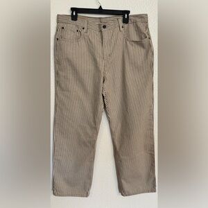 Levi's Women's Striped Jeans - Brown and White